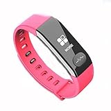 Lemumu E29 Schickes Armband/Smart Watch/Wasserdicht Armband Schrittzähler fit für Ios Andriod APP, Schwarz