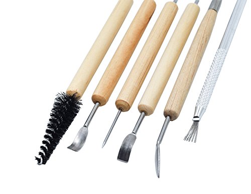 Alohha Packung aus 11 Polymer Clay Durable Keramik Nadel Keramik Sculpting Carving Modellierung Tools Set Works mit allen Clay-Typen Professionelle Qualität - 4