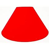 Sunshine Creation Fabric 10 Inches Table Lamp Shade Red Color (Plain) Height 6.5 Inches Compatible for Both E27 and B22 Bulb Holder