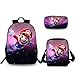 Produktbild Super Mario Muster Schulrucksack Mit Umhängetasche Bleistiftbeutel für Jungs Mädchen Personalisiert Drucken,A