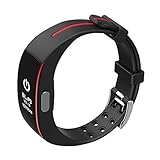 Uhruolo Smartwatch, Fitness Tracker Mit Pulsmesser PG + EKG Fotoelektrische Elektrode Elektrokardiogramm Blutdruck Herzfrequenzmessung Wasserdichte Smart Band,Red