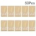 Produktbild BESTONZON Selbststehende Kraftpapiertüte Scrub Ziplock Feuchtigkeitsgeschützter Tee Siegelbeutel mit Fenster 50pcs (14x6x24cm)
