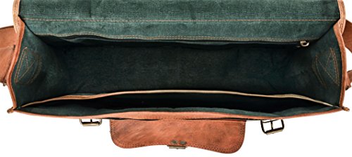 Gusti Leder nature „Tom“ Umhängetasche Laptoptasche 17 Zoll Vintage Notebooktasche Businesstasche Schultertasche Arbeitstasche Netbook Tasche Aktentasche Braun U27n-2 - 4
