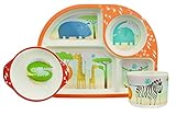 Bamboo Fibre Childrens 3 Piece Dining Set - SAFARI