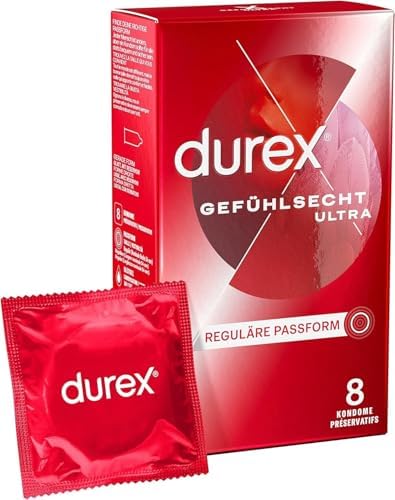 Durex Preservativi in Lattice amore sesso Feel Ultra Sottile Trasparente, Confezione da 10