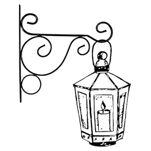 Interio Crafts Iron Hanging Plants Bracket, Wall Planter Hook, Hanging Flower Pot, Bird Feeder, Wind Chime, Lanterns Hanger - Black (Design 5)