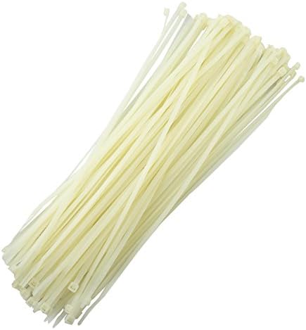 Well Made Tools HAND® Self-locking Plastic Nylon Cable Ties, Zip Tie Wraps - White (8 mm x 400 mm - 250 pcs)