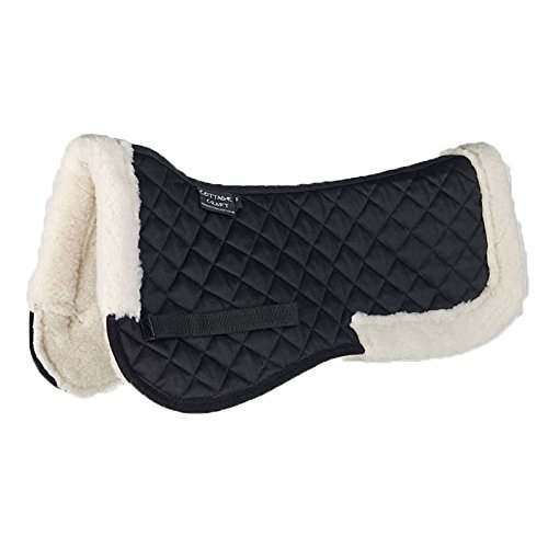 Cottage-Craft-Pony-Horse-Riding-Synthetic-Sheepskin-Fleece-Lined-Numnah-Half-Pad-All-Sizes-Pony-Cob-Full