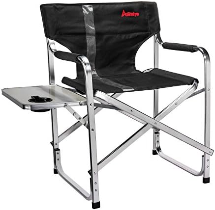 Anmiya Durable Portable and Folding Director's Chair with Side Table