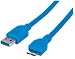 Produktbild Manhattan USB A – Micro B 1 m USB auf Micro-B blau