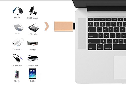 Type C Adapter USB-C 3.1 Typ C Stecker auf USB 3.0-Buchse Adapter für MacBook Chromebook Pixel, Nokia N1, Nexus 5X / 6P, and More (grau) - 3