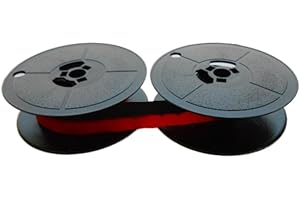 F=T=I-FARBBANDFABRIK MEHMET DEMIRKAYA Farbbandfabrik - Nastro di inchiostro compatibile con Olivetti Lettera 32, misura 8, colore: Nero/Rosso