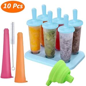 12 Pcs Silicone Popsicle Moule Moule À Glace Avec Bâtons Popsicle