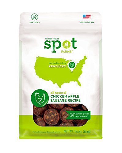 Spot Farms Chicken Apple Sausage Healthy All Natural Dog Treats | Human Grade | Made in USA 12.5 oz