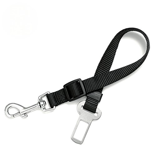 homiki spostamenti di cintura di sicurezza, 1 pezzi, per cani/gatti/animali domestici, per auto, regolabile guinzaglio per cani, con clip per cintura di sicurezza per auto, nero