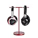 Produktbild Headphone Stand, POWERILLEX Aluminum Universal Headphone Holder, Suitable for Sennheiser, Sony, Audio-Technica, Bose, Shure, AKG, Panasonic Headphones and More (Red Stand-2 Kopfhörer)