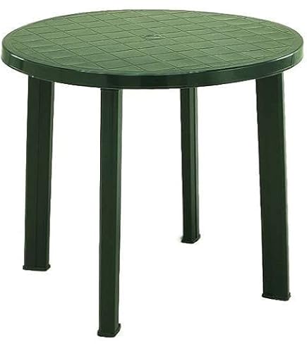 Tavolo Da Giardino In Plastica Antracite 89 Cm - Leggero, Senza Montaggio, Perfetto Per Esterni
