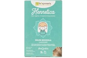 YUMIBIO LA SAPONARIA - Hennetica Tinta Vegetale Nocciola - Lakshmi - Mix di erbe tintorie per un colore intenso e naturale - Effetto volumizzante - Vegano - Equosolidale - 100 gr