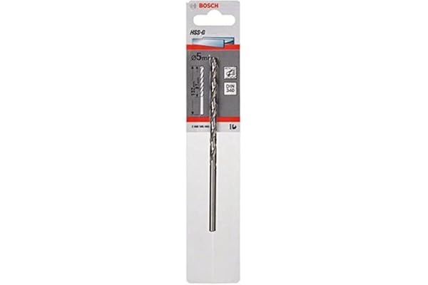 Bosch Accessories Professional 1x HSS-G Foret à métaux (pour métal, Ø 5 mm, Robust Line, Accessoire Perforateurs) Argent