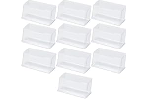 SZCXDKJ 10 porta biglietti da visita, resistente, per biglietti da visita, per casa, ufficio, ufficio, scrivania, porta biglietti da visita trasparente