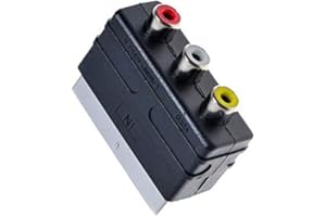 RUITROLIKER Adaptateur péritel convertisseur AV mâle 3RCA pour PS4 TV DVD