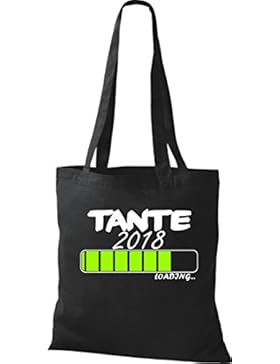 Stoffbeutel, Baumwolltasche, Shopper, Umhängetasche: TANTE 2018 ... LOADING; viele Farben