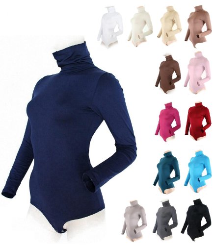 Preisvergleich Produktbild Damen Body langarm, Rollkragen schwarz Gr M