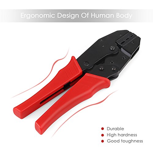 INTEY Crimpzange Werkzeug Crimp-Werkzeug Kabelschuhzange mit Ratschenfunktion ist professionell und praktisch für isolierte Verbinder - 4