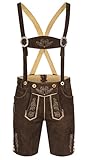 ABSOLUTES PREMIUM-PRODUKT - aufwendig gefertigt aus reinem Wildbock-Velours mit Messer- und Gesäßtasche, feinen Plattstickereien, Einschubtaschen und Brotzeitfalte