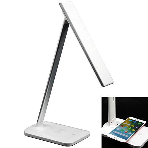 Preisvergleich Produktbild Viktion 10W Schreibtischlampe LED Tischleuchte stufenlos dimmbar Touchfeldbedienung Wireless &USB-Anschluss für Smartphones Aufladung Samsung S9 / S8 / S7 iPhone XS Max / XR / XS / X / iPhone 8 / 8 Plus