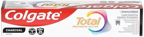 Dentifricio Colgate Prevenzione Attiva Carbone 100 ml | 24 h di difesa antibatterica* | protezione attiva di lunga durata* | gusto fresco di menta piperita | 8 benefici per una protezione completa