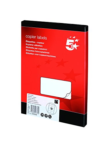 5 Star Labels Copier 10 per Sheet 105x57mm White [1000 Labels]