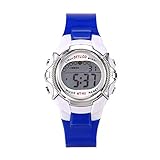 Kinder LED Digital Ungewöhnliche Elektrische Lumineszierende Silikon Outdoor Sport Wasserdichte Kinder Kleid Armbanduhr mit Stoppuhr für Jungen Mädchen