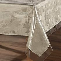 Chassic Tovaglia Damascata Floreale Vintage, Grandi Dimensioni 152x304 Cm, Per Tavoli Rettangolari Da 10-12 Posti, Antimacchia E Antipiega, Crema