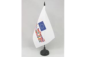 BANDERA de MESA de los UNION EUROPEA 28 PAISES 21x14cm - BANDERINA de DESPACHO EUROPEANA – UU.EE - EUROPA 14 x 21 cm - AZ FLAG