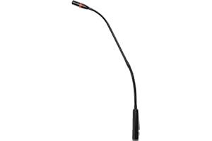 JTS GM-5212L - Microfono a collo di cigno con LED e caratteristiche superrenali, per conferenze, conferenze e altre trasmissioni vocali, colore: Nero