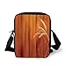 Produktbild Harvest,Wheat Spikes on Wooden Planks Life in The Countryside Themed Agriculture Print Decorative,Orange Yellow Print Kids Crossbody Messenger Bag Purse