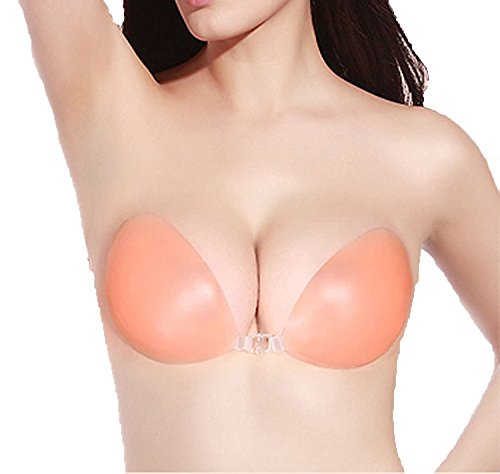 Reggiseno Autoadesivo Invisibile Boolavard Push-up Senza Spalline - Silicone Ipoallergenico, Backless, Nero