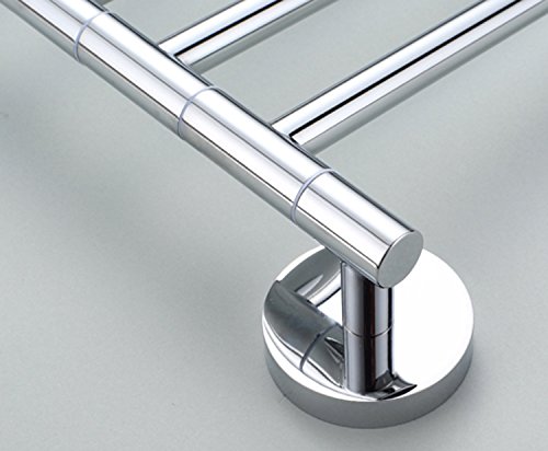 GDrems Handtuchhalter zur Wandmontage aus Metall Edelstahl glänzend 3 beweglich Badezimmer Küche Hlter poliert - 2