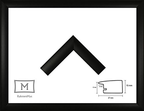 RahmenMax Picture/Poster/Photo Frame TOSKANA 23,6 x 47,2 Inch (60 x 120 cm) MDF frame with decor foil in many different colours. Currently: Black faint with 1 mm perspex clear