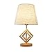 Produktbild Massivholz Schreibtisch Lampe -XCH Dazzling DL- E27 Lichtquelle Hohe Helligkeit Leinen Tuch Lampenschirm Massivholz Lampe Körper Europäische Stil Retro Kreatives Wohnzimmer Lampe Schlafzimmer Restaurant Bar Dekoriert Tischlampe Höhe 16,14 Zoll