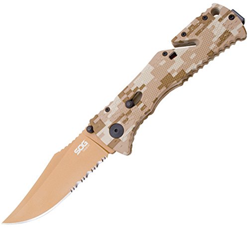 Preisvergleich Produktbild Trident, Desert Camo Zytel Handle, Tan Blade, ComboEdge