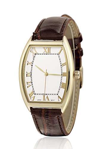 sililun Damen Fashion Casual Quarz Armbanduhr Braun Lederband Rmisches Zifferblatt Damen Armbanduhr