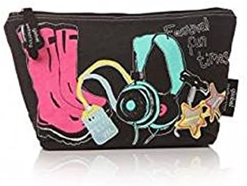 Casey Rogers Urban Junkie Wellies Large Make up travel Bag Festival Fun Times