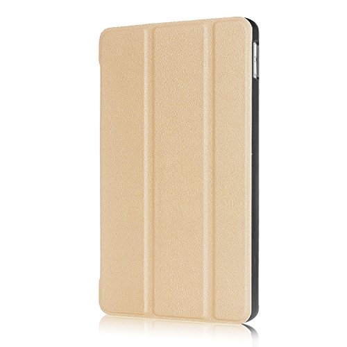 Smart Cover Hülle für neues Apple iPad 2017 9,7 Schutzhülle Flip Case aufstellbare Tasche Bookstyle Designe + GRATIS Stylus Touch Pen (Gold) - 4