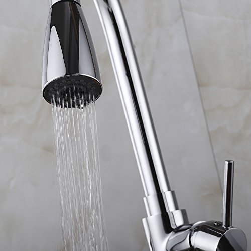 Wasserhahn ICOCO 360°Schwenkbereich Einhebel Wasserhahn Küchenarmatur Einhandmischer Spüle Küche mit herausziehbarem Brausekopf Armatur - 4
