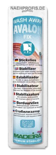 Madeira Avalon Fix SK Stickvlies wasserlöslich 24 cm weiß 1 m 24 cm weiß