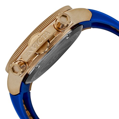Invicta Men's Quartz Watch with Blue Dial Chronograph Display and Blue PU Strap 10505
