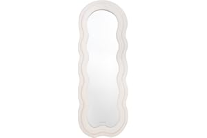 ‎FLAMINGUEO Flamingueo Faliste Lustro Stojące - Lustro Ścienne, Lustra Dekoracyjne, Dekoracja Domu, Lustra Podłogowe Duże, Aesthetic Room Decor, Wavy Mirror
