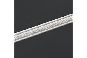 Dostear Bordi Greche Pannelli Adesivi Bordo Adesivo per Pareti Striscia Adesiva Muro Decorativa Greca Adesiva per Parete Bianco 4 X 230cm（2pcs）